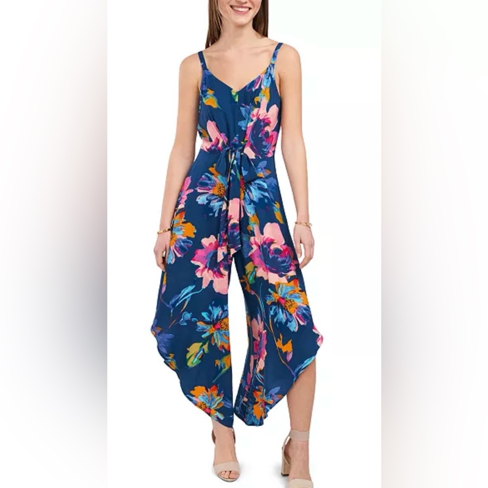 MSK Navy mono maxi dress Floral Jumpsuit